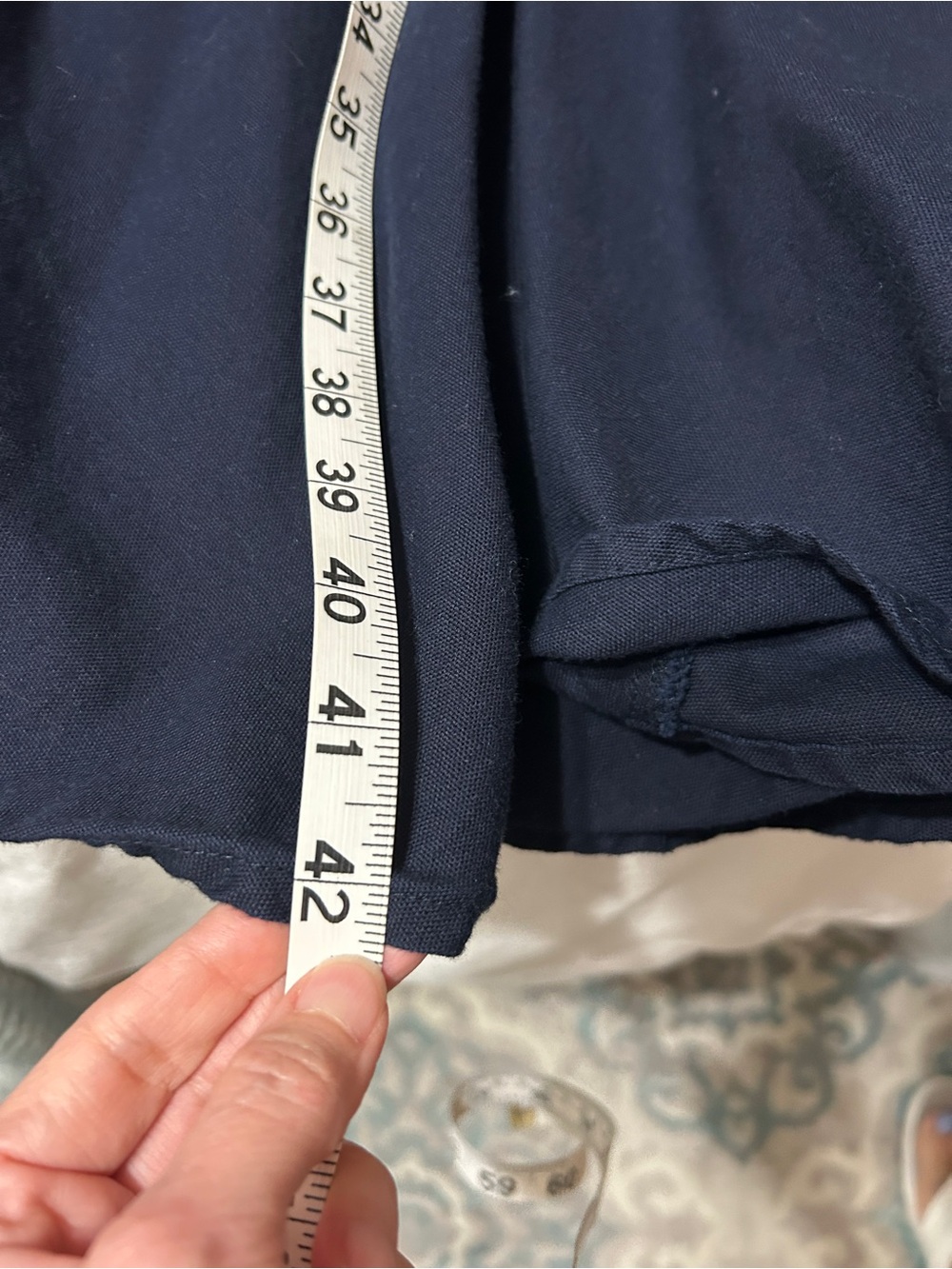 SHUKR Classic Navy Full-Length Maxi Skirt - Picture 7 of 7